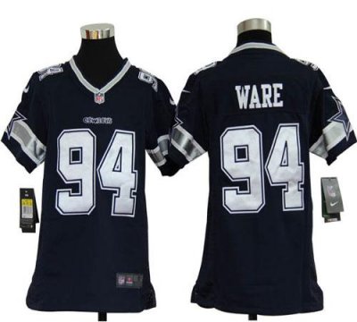 Jerseys Factory Cheap Nike Cowboys #94 DeMarcus Ware Navy Blue T