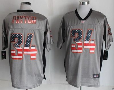 Jerseys Factory Cheap Nike Bears #34 Walter Payton Grey Men's St