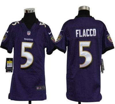 Jerseys Factory Cheap Nike Ravens #5 Joe Flacco Purple Team Colo