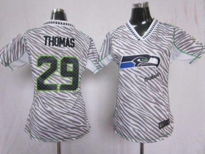 Jerseys Factory Cheap Nike Seahawks #29 Earl Thomas Zebra Women'