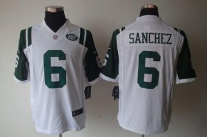 Jerseys Factory Cheap Nike Jets #6 Mark Sanchez White Men's Embr