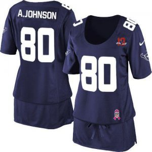 Jerseys Factory Cheap Nike Texans #80 Andre Johnson Navy Blue Te
