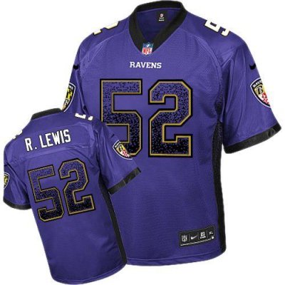 Jerseys Factory Cheap Nike Ravens #52 Ray Lewis Purple Team Colo