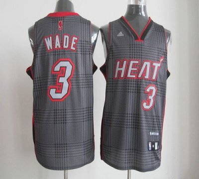 Jerseys Factory Cheap Heat #3 Dwyane Wade Black Rhythm Fashion S