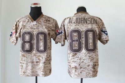 Jerseys Factory Cheap Nike Texans #80 Andre Johnson Camo USMC Me