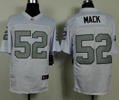 Jerseys Factory Cheap Nike Raiders #52 Khalil Mack White Silver