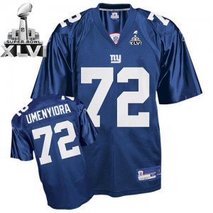 Jerseys Factory Cheap Giants #72 Osi Umenyiora Blue Super Bowl X