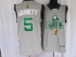 Jerseys Factory Cheap Celtics #5 Kevin Garnett Embroidered Grey