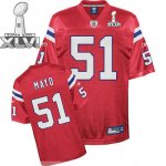Jerseys Factory Cheap Patriots #51 Jerod Mayo Red Super Bowl XLV