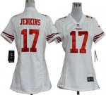 Jerseys Factory Cheap Nike 49ers #17 A.J. Jenkins White Women's