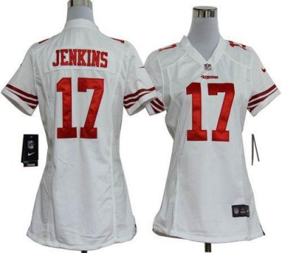 Jerseys Factory Cheap Nike 49ers #17 A.J. Jenkins White Women's