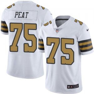 Jerseys Factory Cheap Nike Saints #75 Andrus Peat White Men's St