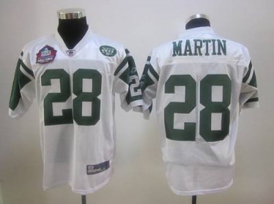 Jerseys Factory Cheap Jets #28 Curtis Martin White Hall of Fame