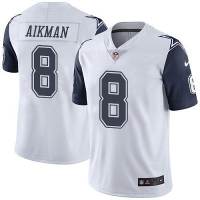 Jerseys Factory Cheap Nike Cowboys #8 Troy Aikman White Men's St
