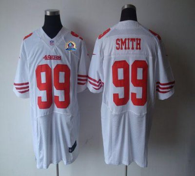 Jerseys Factory Cheap Nike 49ers #99 Aldon Smith White With Hall