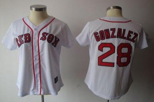 Jerseys Factory Cheap Red Sox #28 Adrian Gonzalez White Women's