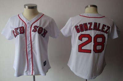 Jerseys Factory Cheap Red Sox #28 Adrian Gonzalez White Women's