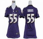 Jerseys Factory Cheap Nike Ravens #55 Terrell Suggs Purple Team