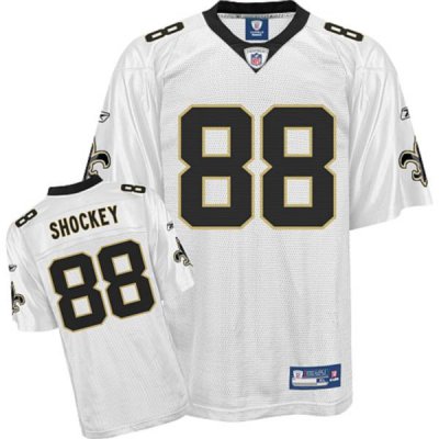 Jerseys Factory Cheap Saints #88 Jeremy Shockey White Embroidere