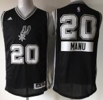 Jerseys Factory Cheap Spurs #20 Manu Ginobili Black 2014-15 Chri