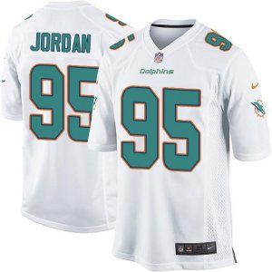 Jerseys Factory Cheap Nike Dolphins #95 Dion Jordan White Men's
