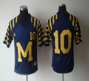 Jerseys Factory Cheap Wolverines #10 Tom Brady Blue Under The Li