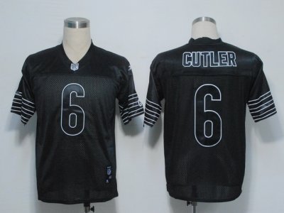 Jerseys Factory Cheap Bears #6 Jay Cutler Black Shadow Stitched
