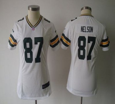 Jerseys Factory Cheap Nike Packers #87 Jordy Nelson White Women'