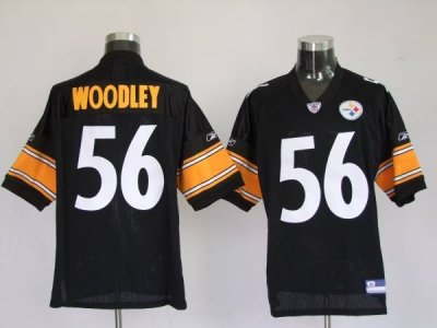 Jerseys Factory Cheap Steelers #56 LaMarr Woodley Black Stitched