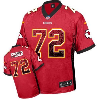 Jerseys Factory Cheap Nike Chiefs #72 Eric Fisher Red Team Color