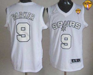 Jerseys Factory Cheap Spurs #9 Tony Parker White Winter On-Court