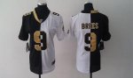 Jerseys Factory Cheap Nike Saints #9 Drew Brees Black/White Wome