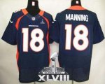 Jerseys Factory Cheap Nike Broncos #18 Peyton Manning Navy Blue