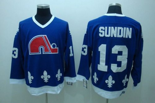 Jerseys Factory Cheap Nordiques #13 Mats Sundin Embroidered CCM