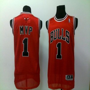Jerseys Factory Cheap Bulls #1 Derrick Rose Red MVP Embroidered