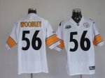 Jerseys Factory Cheap Steelers #56 LaMarr Woodley White Stitched