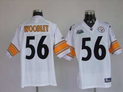 Jerseys Factory Cheap Steelers #56 LaMarr Woodley White Stitched