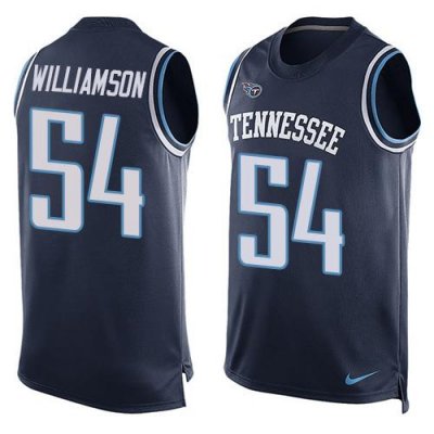 Jerseys Factory Cheap Nike Titans #54 Avery Williamson Navy Blue