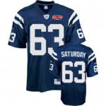 Jerseys Factory Cheap Colts #63 Jeff Saturday Blue With Super Bo