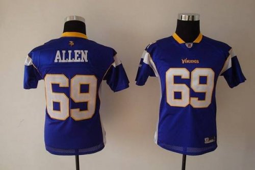 Jerseys Factory Cheap Vikings #69 Jared Allen Purple Embroidered