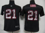 Jerseys Factory Cheap Sideline Black United 49ers #21 Frank Gore