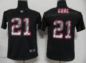 Jerseys Factory Cheap Sideline Black United 49ers #21 Frank Gore