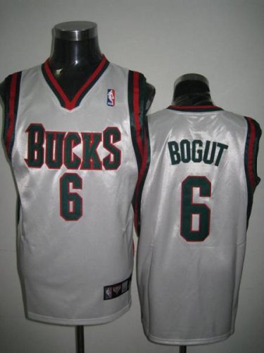 Jerseys Factory Cheap Bucks #6 Andrew Bogut Embroidered White NB