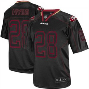 Jerseys Factory Cheap Nike 49ers #28 Carlos Hyde Lights Out Blac
