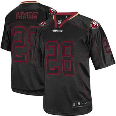 Jerseys Factory Cheap Nike 49ers #28 Carlos Hyde Lights Out Blac