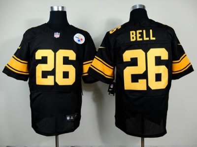 Jerseys Factory Cheap Nike Steelers #26 Le'Veon Bell Black(Gold