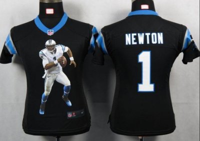 Jerseys Factory Cheap Nike Panthers #1 Cam Newton Black Team Col