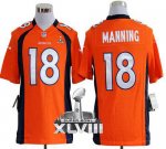 Jerseys Factory Cheap Nike Broncos #18 Peyton Manning Orange Tea