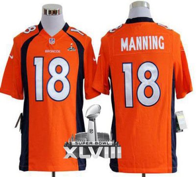 Jerseys Factory Cheap Nike Broncos #18 Peyton Manning Orange Tea