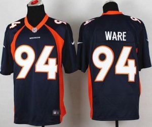 Jerseys Factory Cheap Nike Broncos #94 DeMarcus Ware Navy Blue A